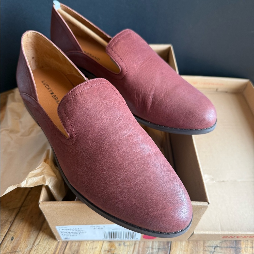 Lucky Brand Brown Loafers Minimalist Ellanzo Design Flats